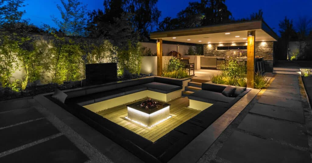 Landscaping Lighting performed by Vancan For a garden in Langley